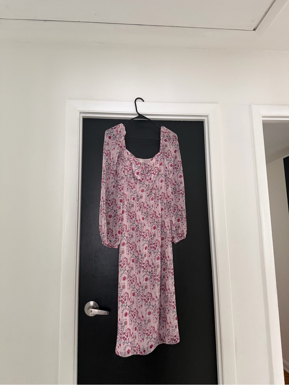 Aritzia Pink Floral Midi Dress